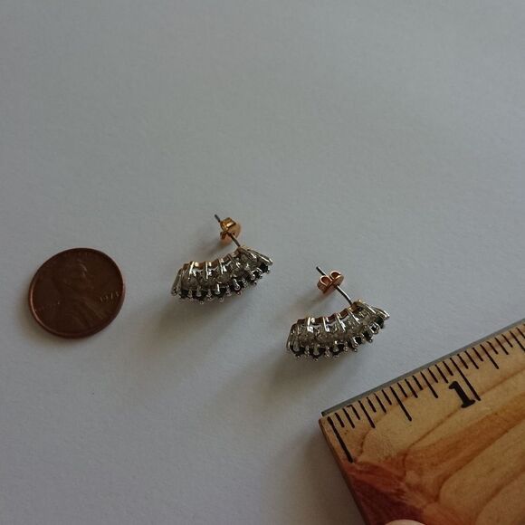 UO Cluster blue and crystal earrings - Picture 1 of 4